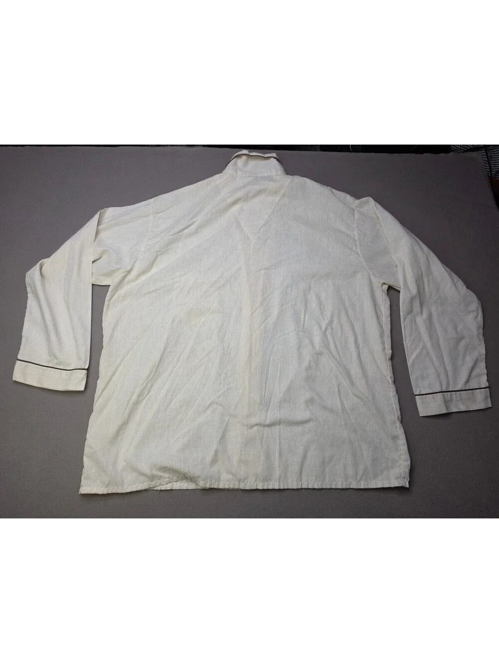 Vintage Fruit of the Loom Men’s XL Pajama Shirt Pinstripe Button Front Sleepwear